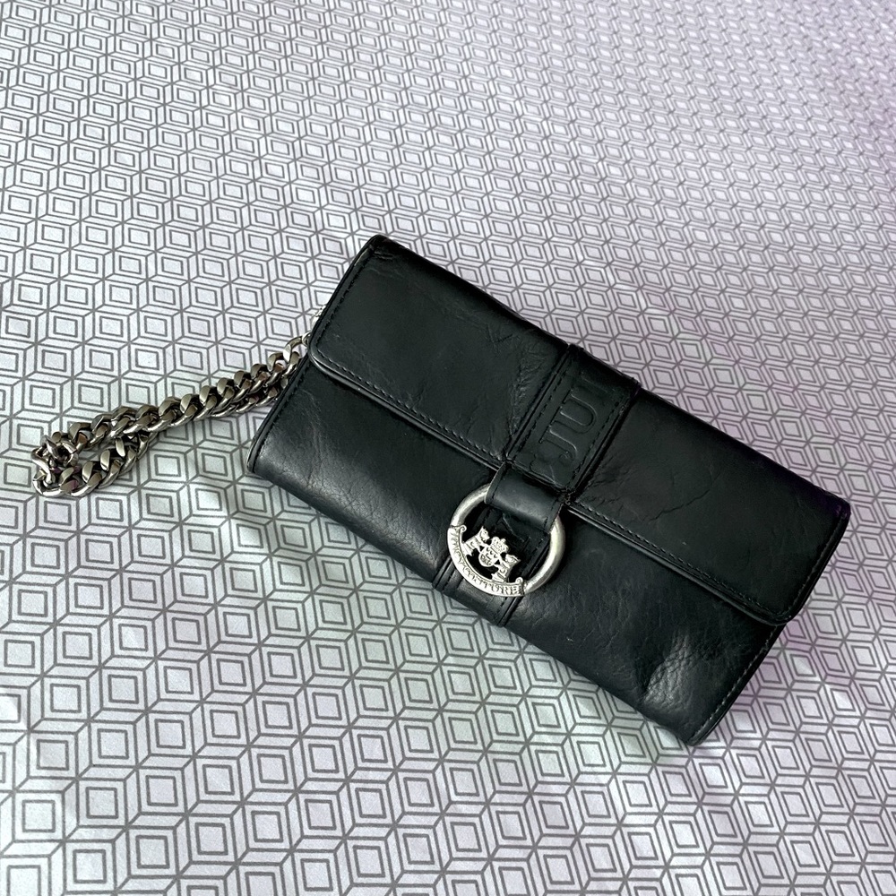 Authentic, Juicy Couture, black leather wallet